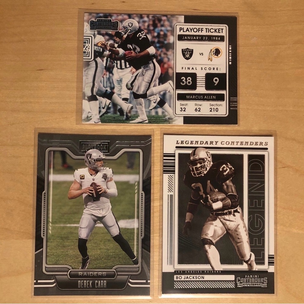 Panini NFL Las Vegas Raiders Football Card Lot